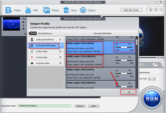 convert video to nokia lumia